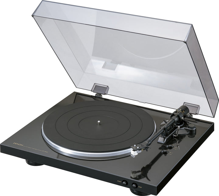 Denon - DP-300F Fully Automatic Analog Turntable with Built-In Phono Equalizer, Unique Tonearm Design, Slim Design - Black_0