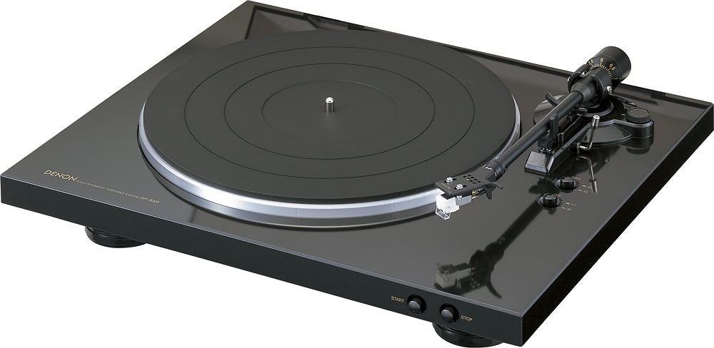 Denon - DP-300F Fully Automatic Analog Turntable with Built-In Phono Equalizer, Unique Tonearm Design, Slim Design - Black_1