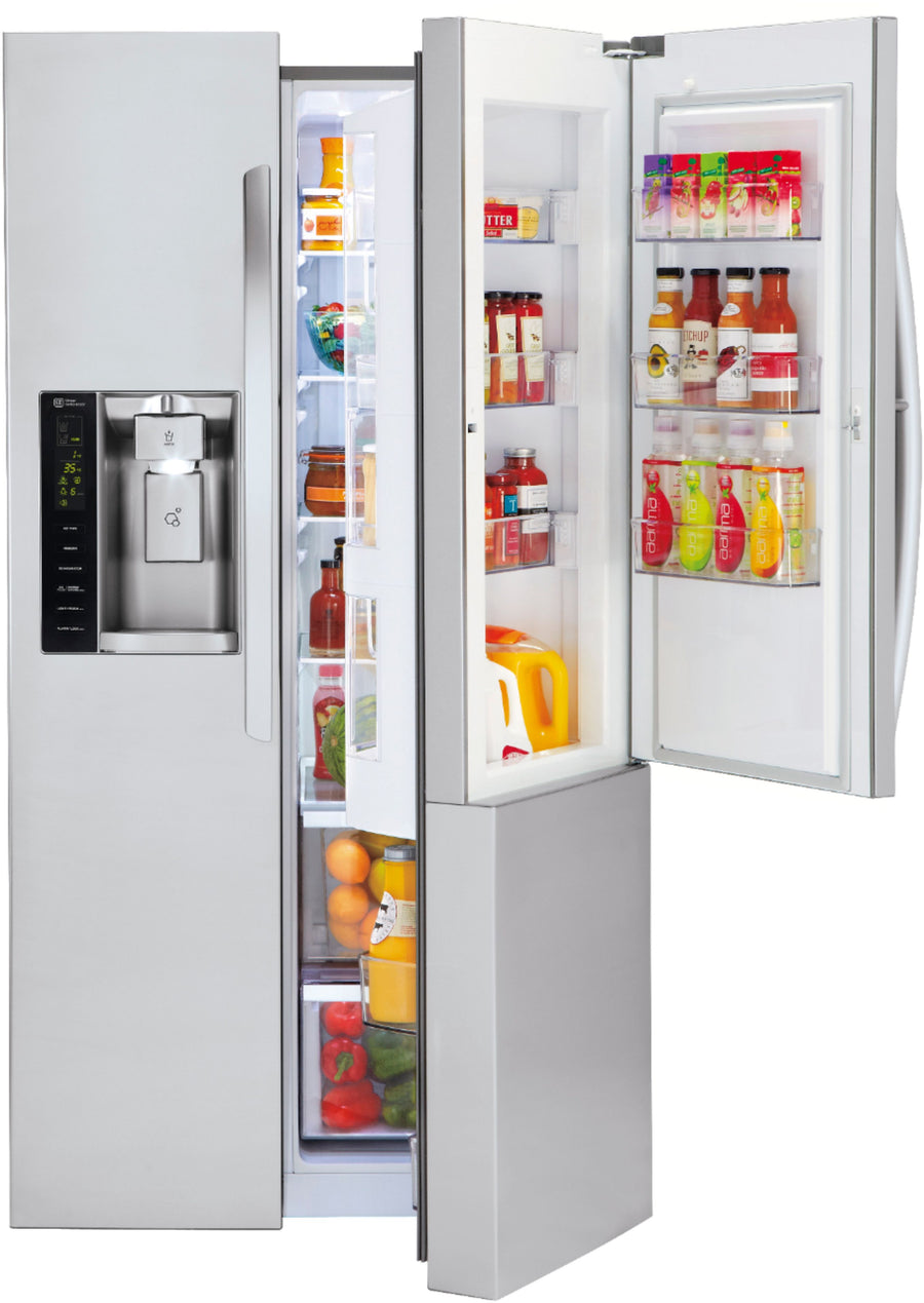 LG - Door-in-Door 26.0 Cu. Ft. Side-by-Side Refrigerator with Thru-the-Door Ice and Water - Stainless steel_0