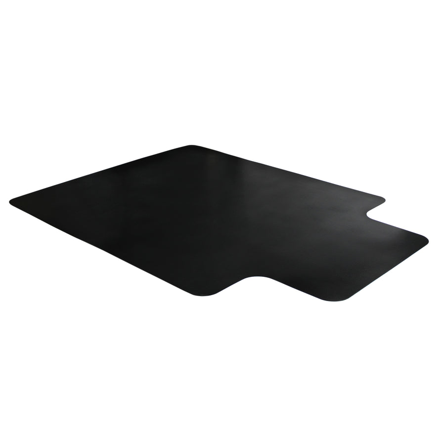 Floortex Premium Vinyl Lipped Chair Mat 48" x 60" for Hard Floor - Black_0