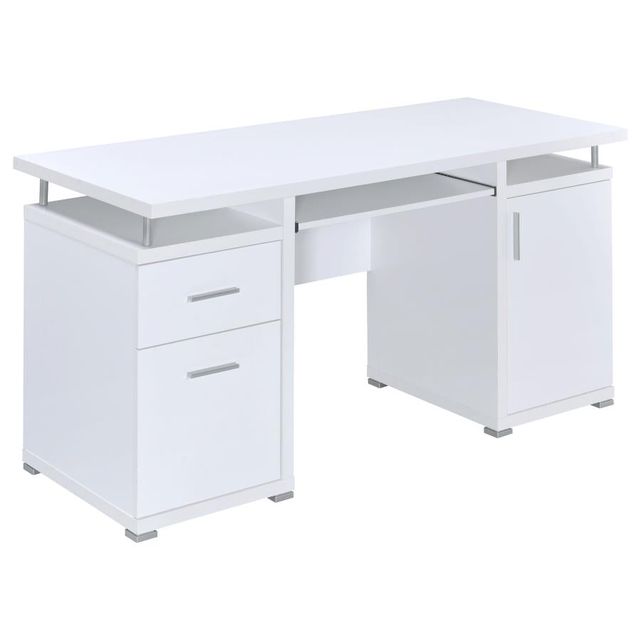 Tracy 2-drawer Computer Desk White_1