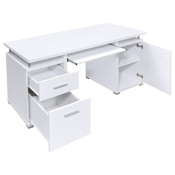 Tracy 2-drawer Computer Desk White_3