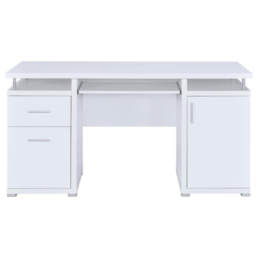 Tracy 2-drawer Computer Desk White_4