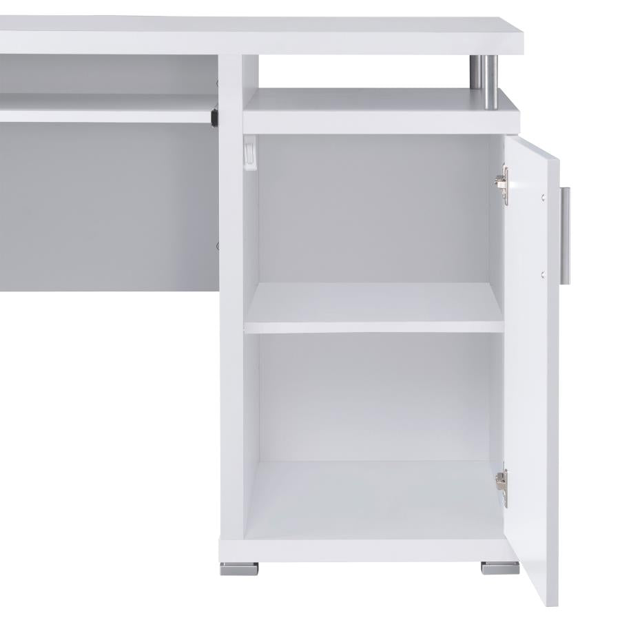 Tracy 2-drawer Computer Desk White_9