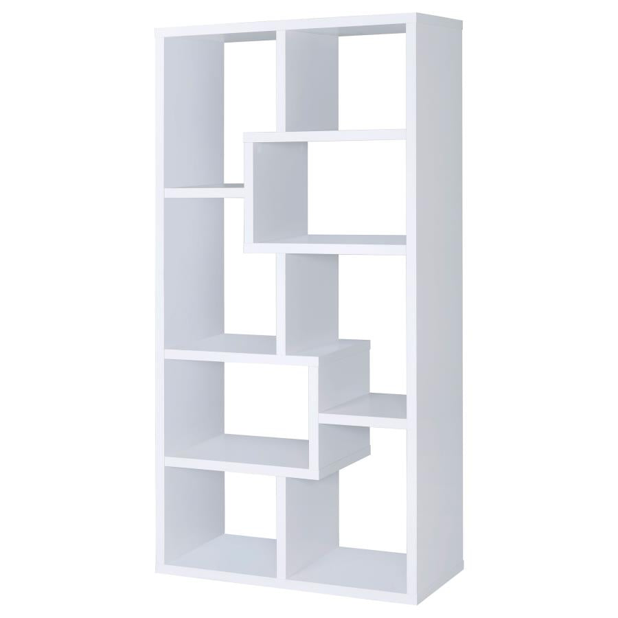 Theo 10-shelf Bookcase White_2