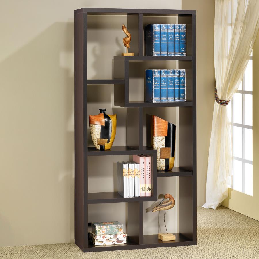 Theo 10-shelf Bookcase Cappuccino_0