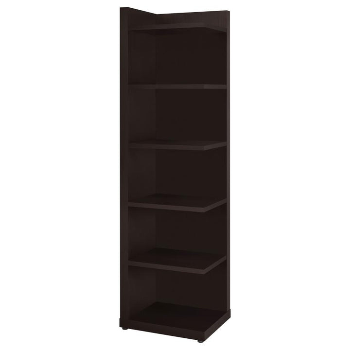 6-tier Corner Bookcase Cappuccino_1