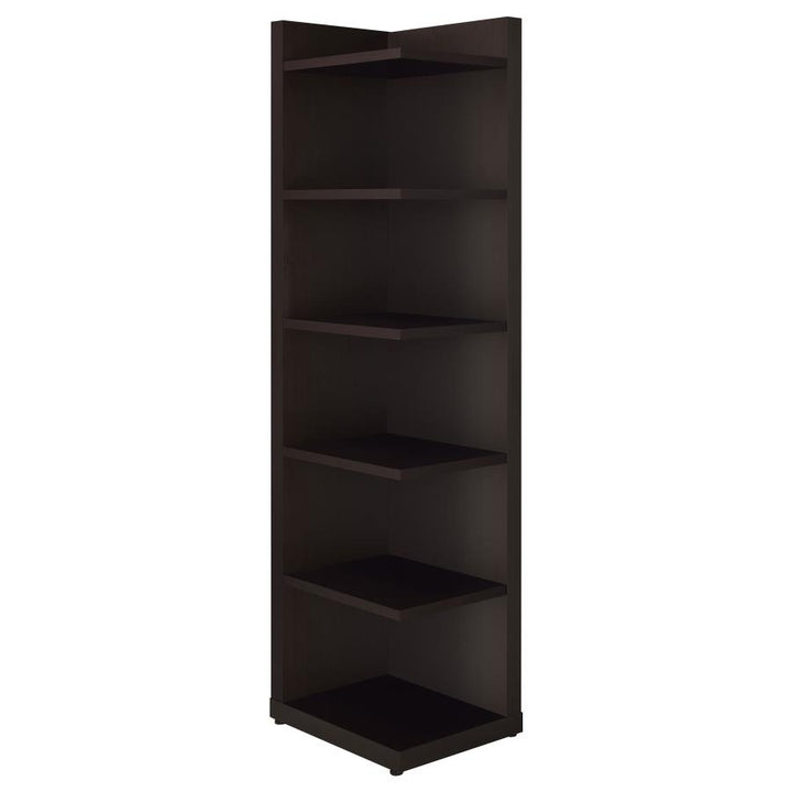 6-tier Corner Bookcase Cappuccino_2