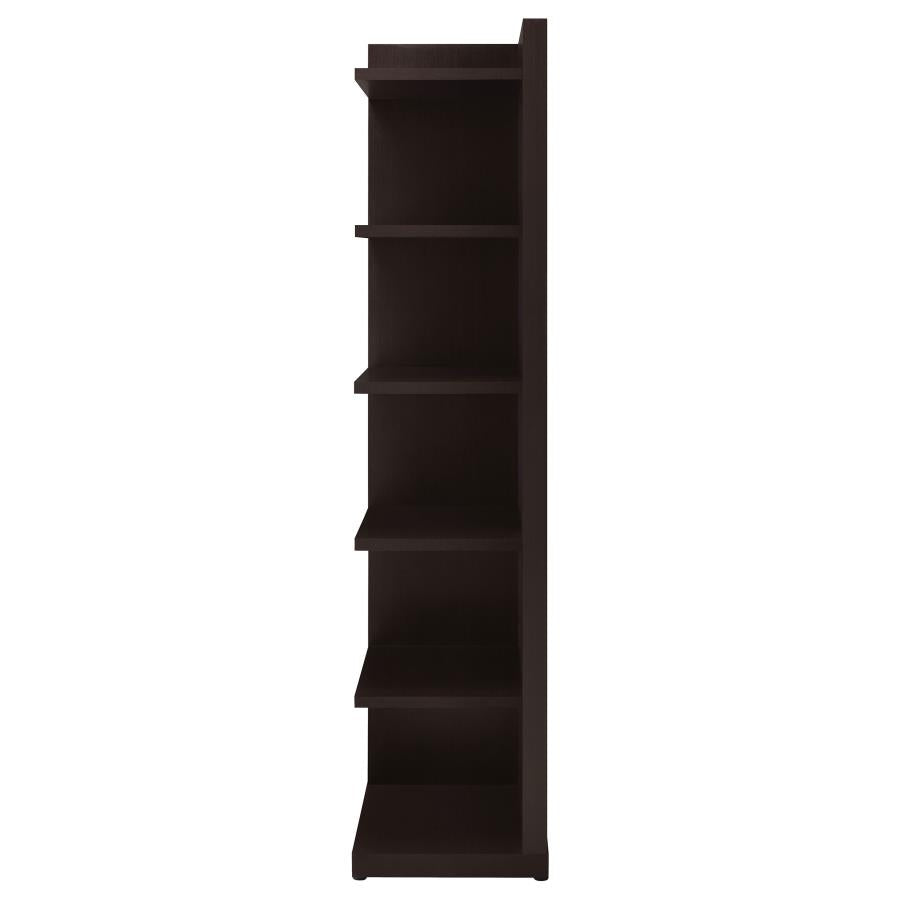 6-tier Corner Bookcase Cappuccino_3