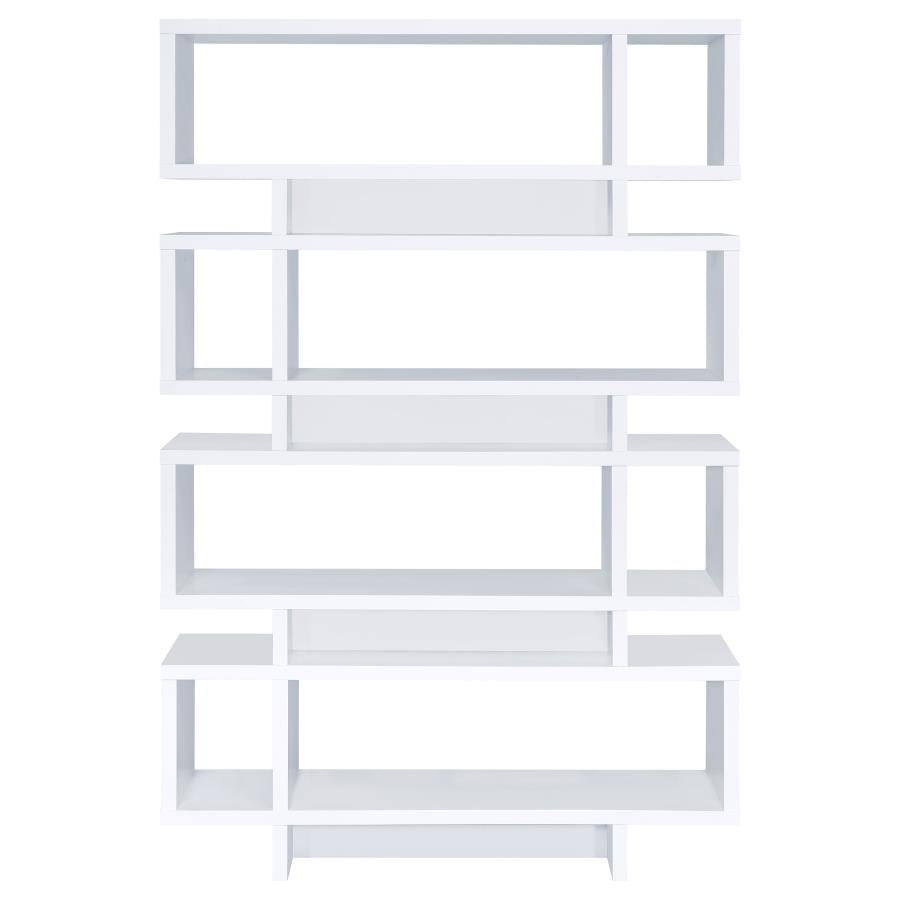 Reid 4-tier Open Back Bookcase White_1