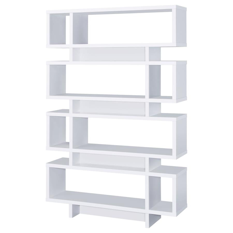 Reid 4-tier Open Back Bookcase White_0