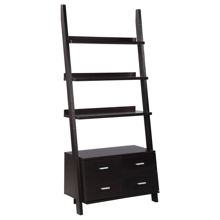 Bower 3-piece Storage Ladder Bookcase Set Cappuccino_2