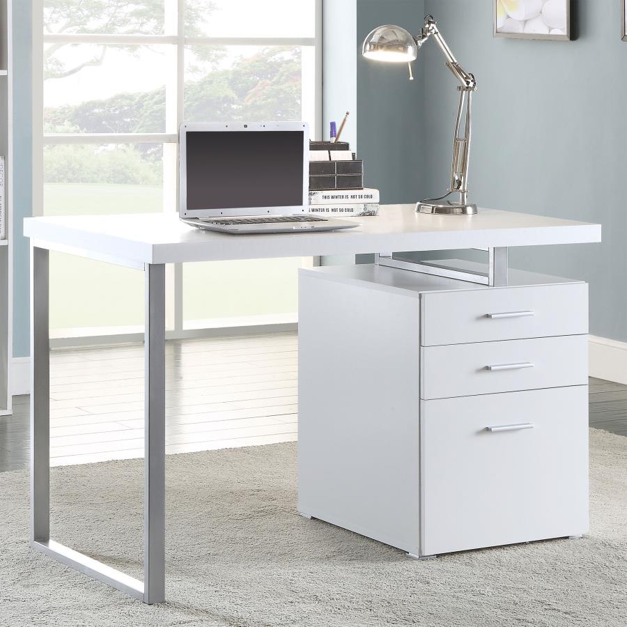 Brennan 3-drawer Office Desk White_0
