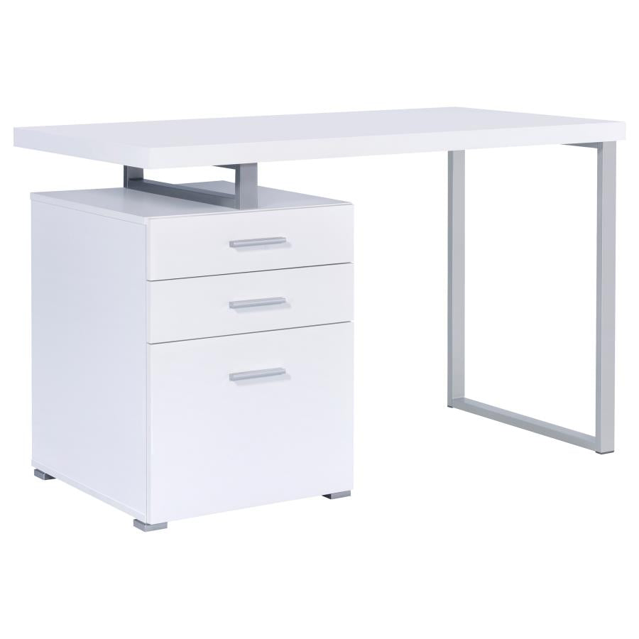 Brennan 3-drawer Office Desk White_1