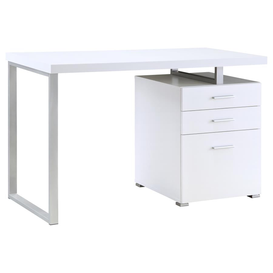 Brennan 3-drawer Office Desk White_3