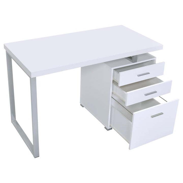 Brennan 3-drawer Office Desk White_4