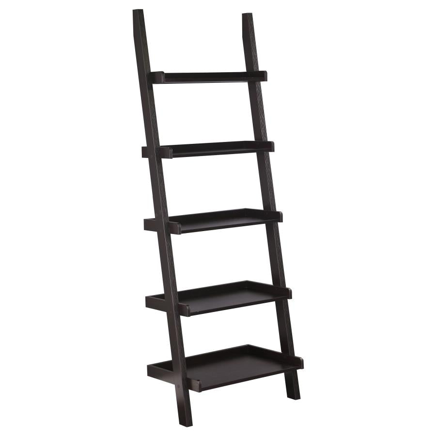 Bower 5-shelf Ladder Bookcase Cappuccino_1