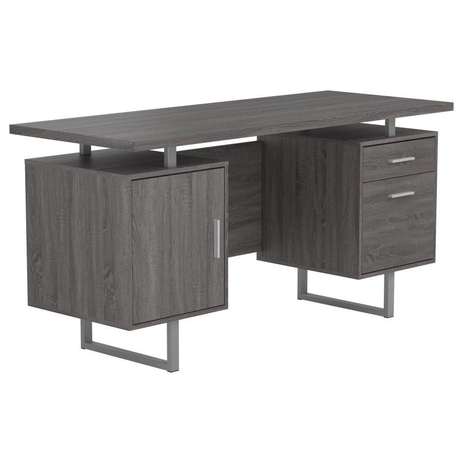 Lawtey Floating Top Office Desk Weathered Grey_1