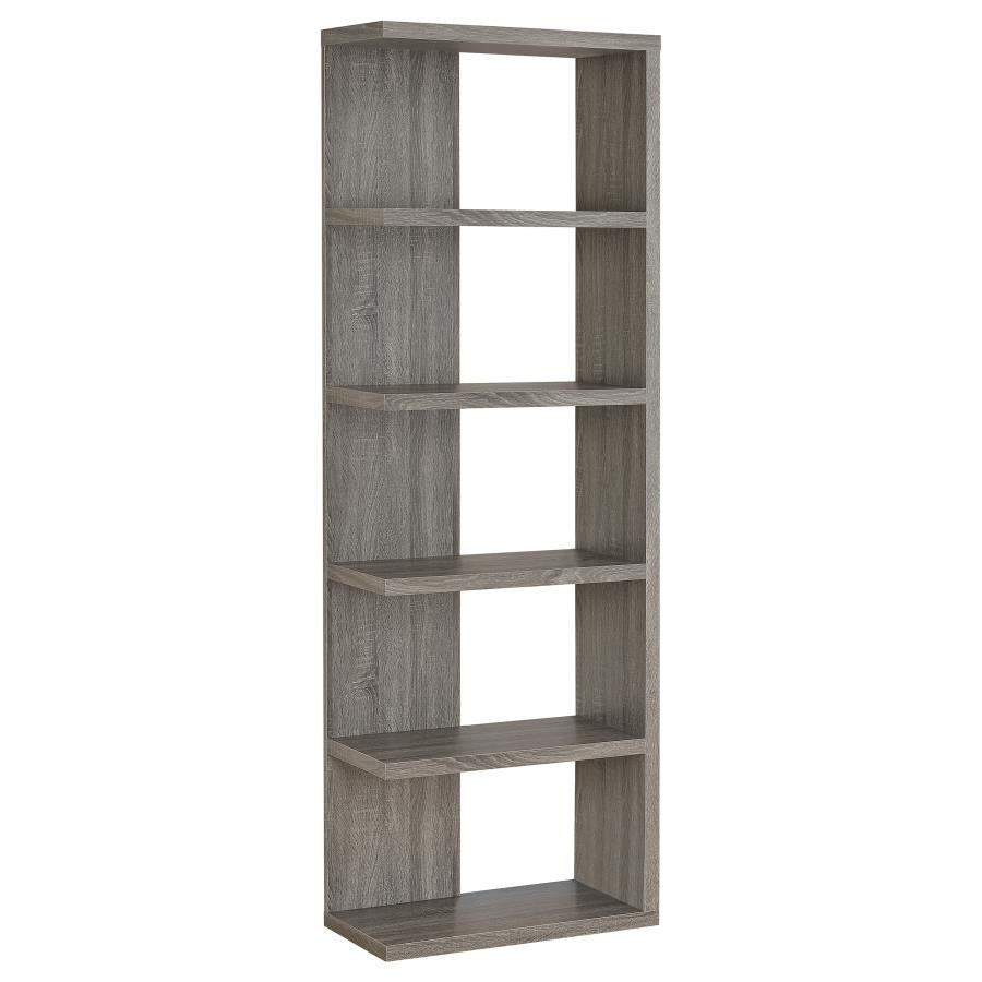 5-tier Bookcase Weathered Grey_1
