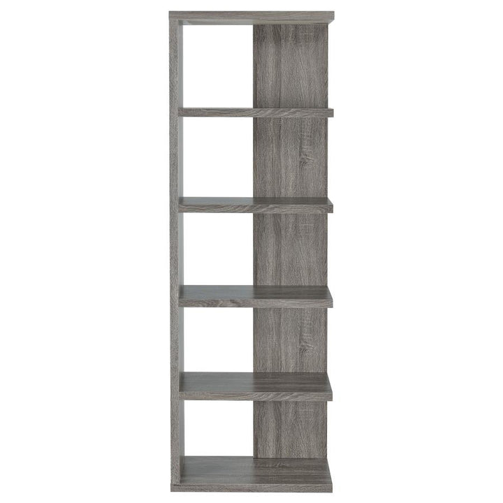 5-tier Bookcase Weathered Grey_3