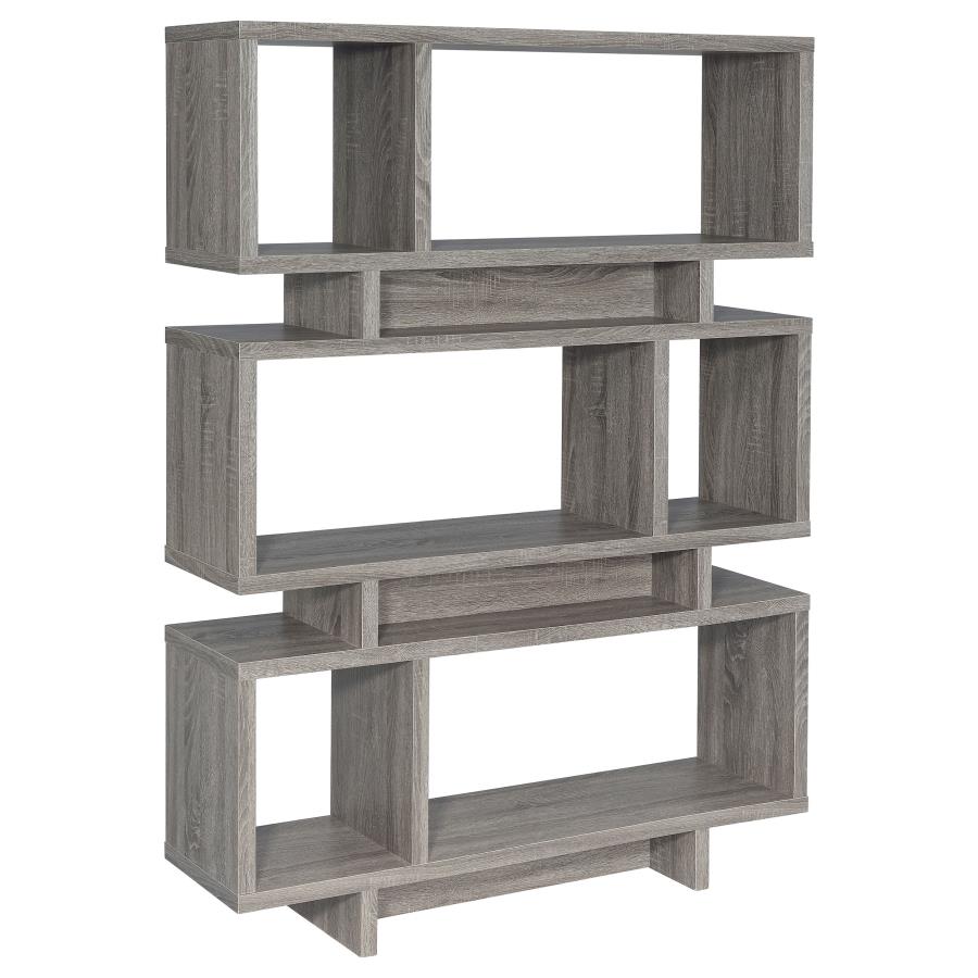 Reid 3-tier Geometric Bookcase Weathered Grey_1