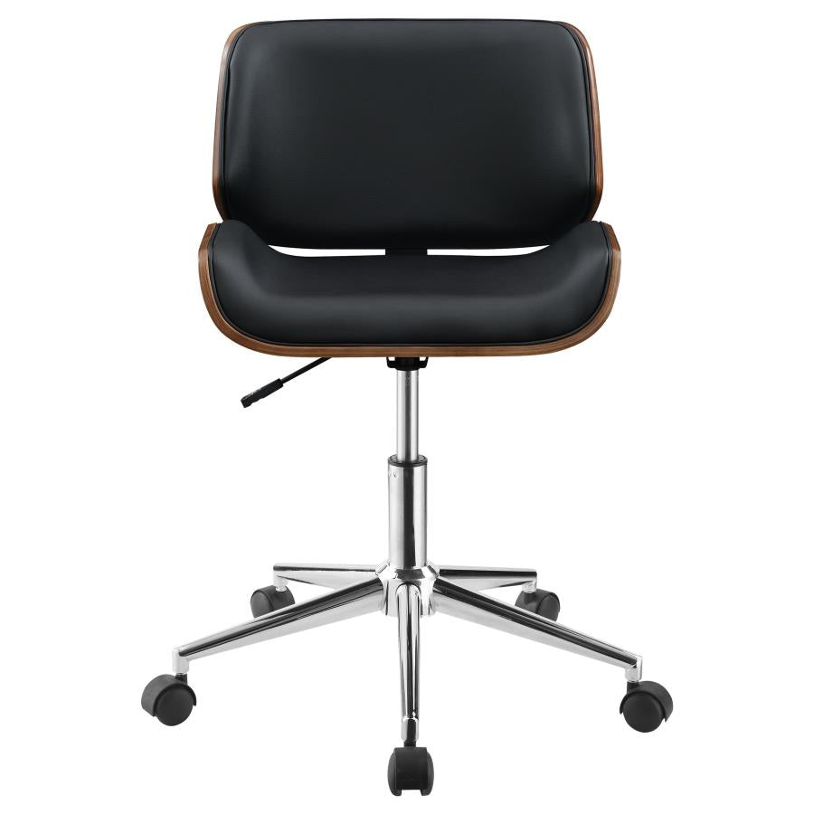 Adjustable Height Office Chair Black and Chrome_2