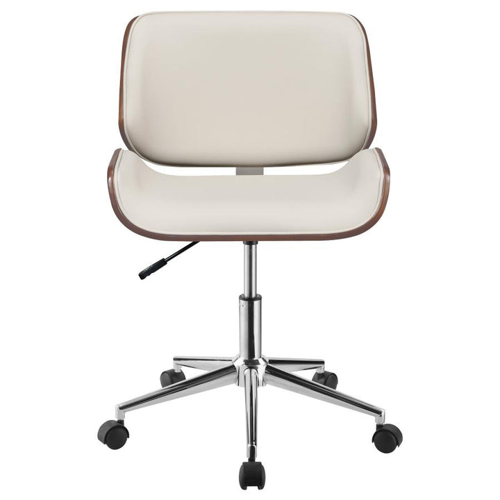 Adjustable Height Office Chair Ecru and Chrome_2