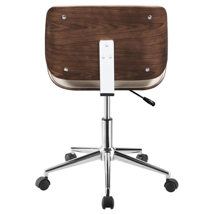 Adjustable Height Office Chair Ecru and Chrome_5