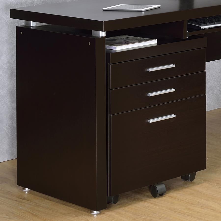 Skylar 3-drawer Mobile File Cabinet Cappuccino_0