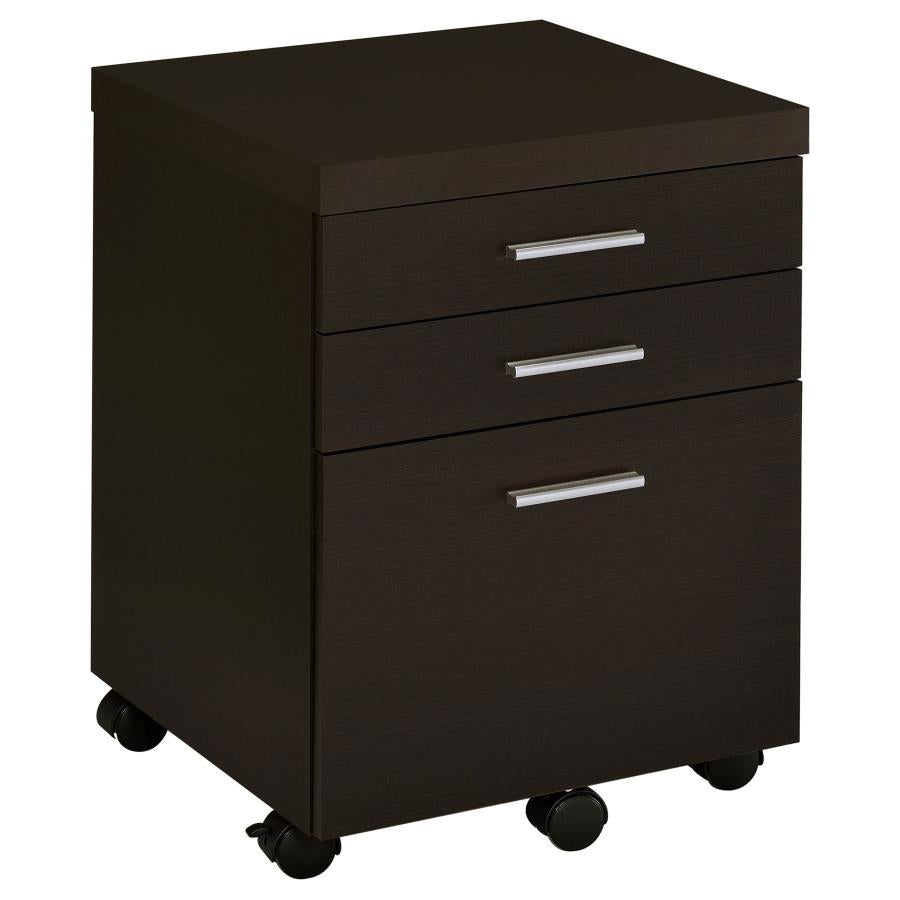 Skylar 3-drawer Mobile File Cabinet Cappuccino_1