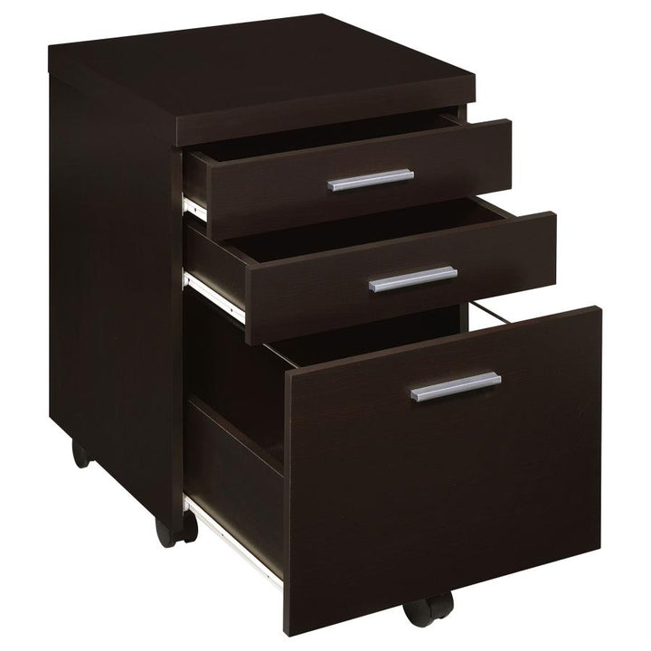 Skylar 3-drawer Mobile File Cabinet Cappuccino_6