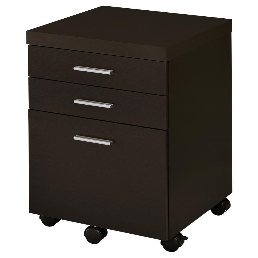 Skylar 3-drawer Mobile File Cabinet Cappuccino_8