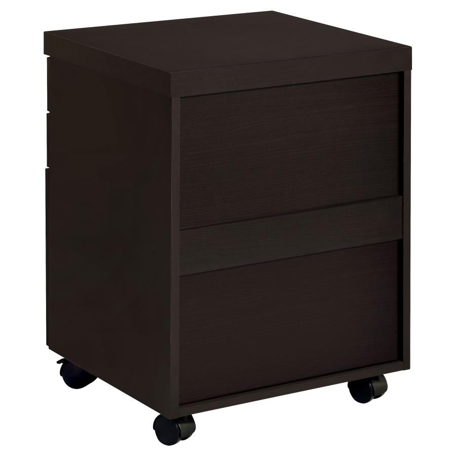 Skylar 3-drawer Mobile File Cabinet Cappuccino_10
