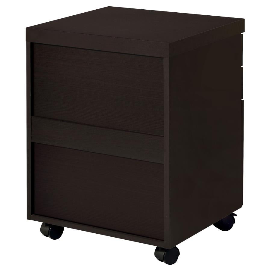 Skylar 3-drawer Mobile File Cabinet Cappuccino_12