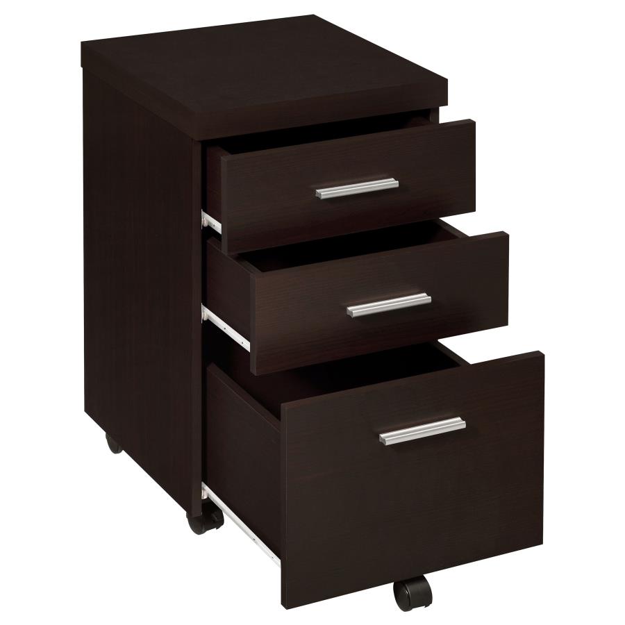 Skeena 3-drawer Mobile Storage Cabinet Cappuccino_6