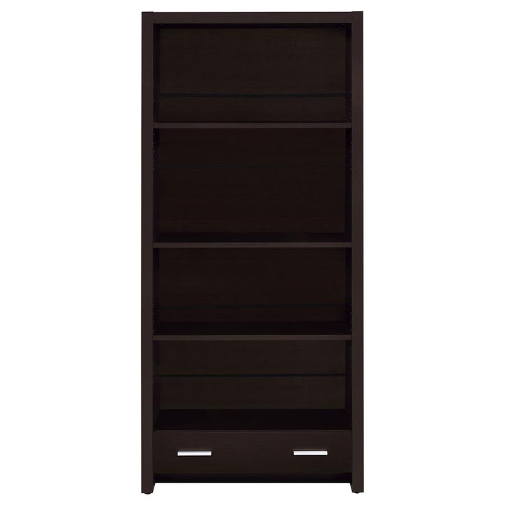 Skylar 5-shelf Bookcase with Storage Drawer Cappuccino_7