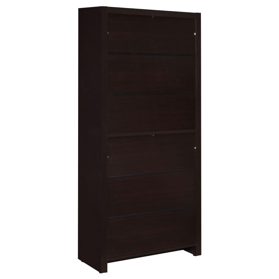 Skylar 5-shelf Bookcase with Storage Drawer Cappuccino_10