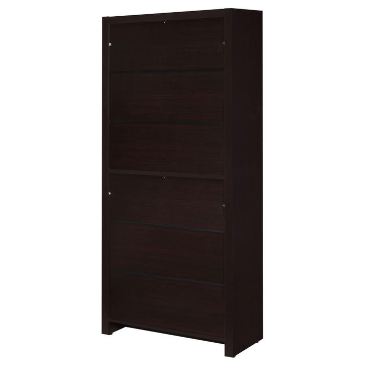 Skylar 5-shelf Bookcase with Storage Drawer Cappuccino_12