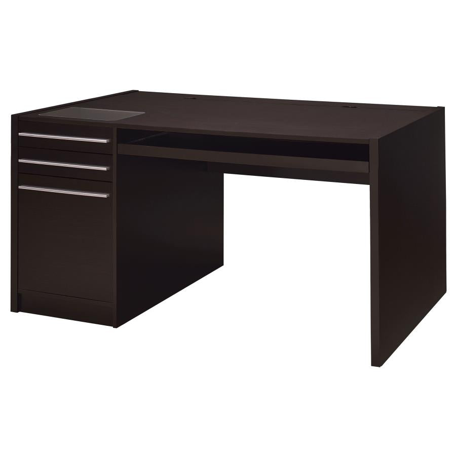 Halston 3-drawer Connect-it Office Desk Cappuccino_1