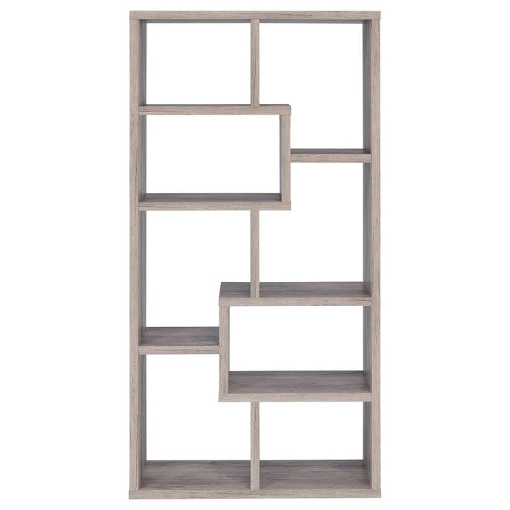 Theo 10-shelf Bookcase Grey Driftwood_3
