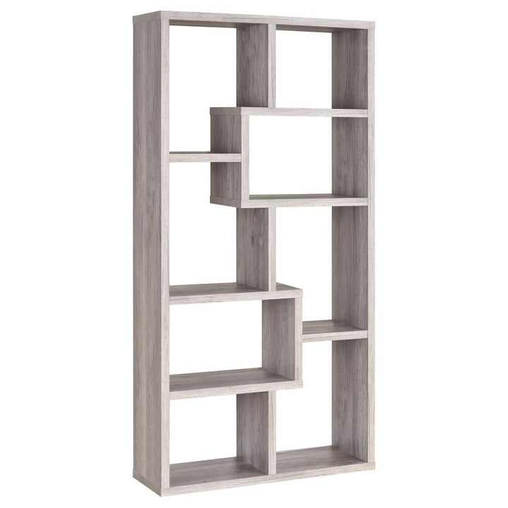 Theo 10-shelf Bookcase Grey Driftwood_6