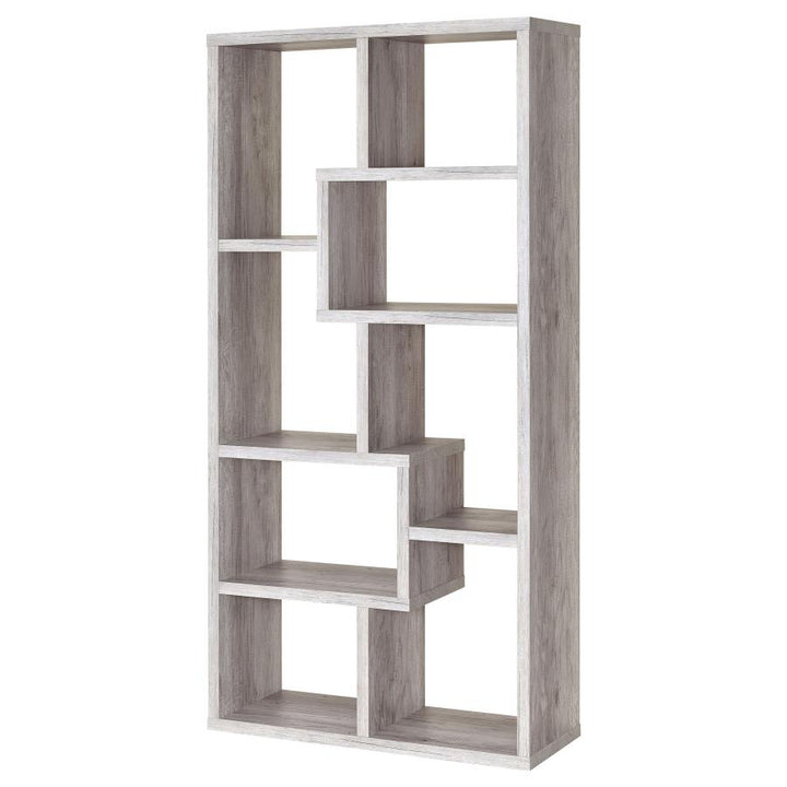 Theo 10-shelf Bookcase Grey Driftwood_8
