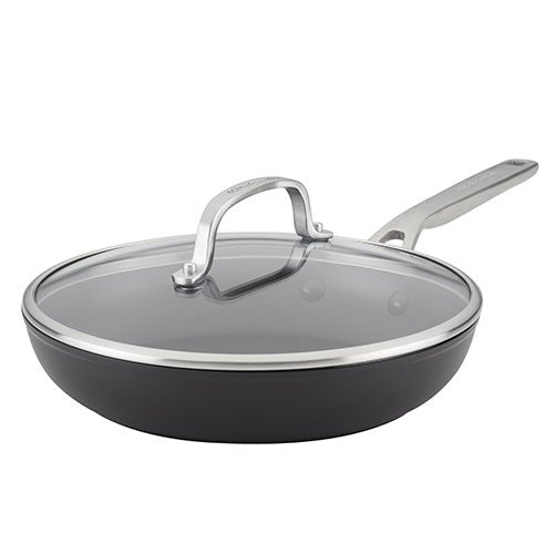 10" Hard-Anodized Induction Fry Pan w/ Lid_0