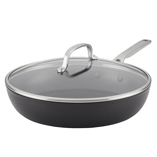 12.25" Hard-Anodized Induction Fry Pan w/ Lid_0