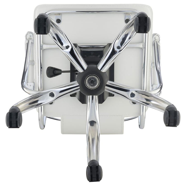 Adjustable Height Office Chair White and Chrome_7