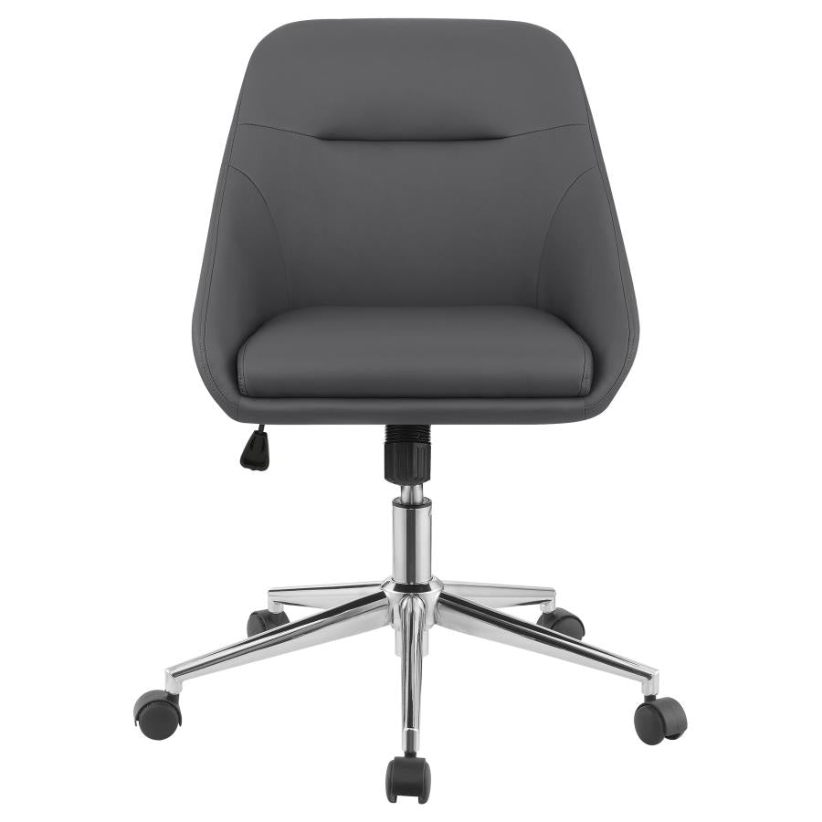 Upholstered Office Chair with Casters_2