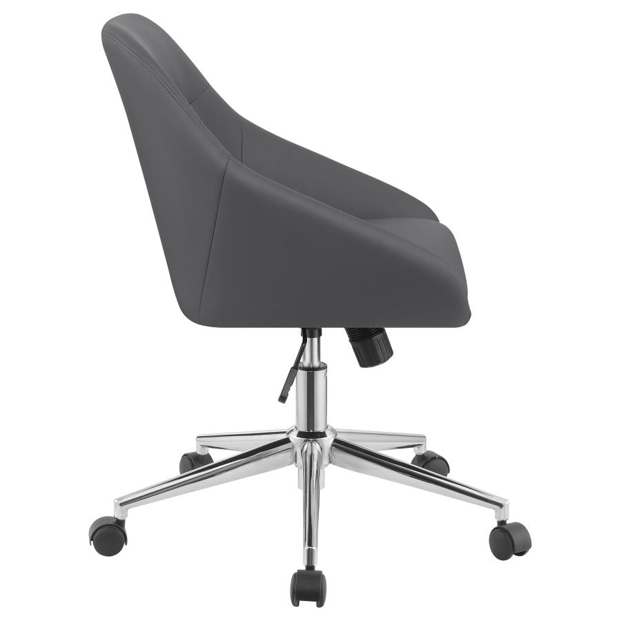 Upholstered Office Chair with Casters_4