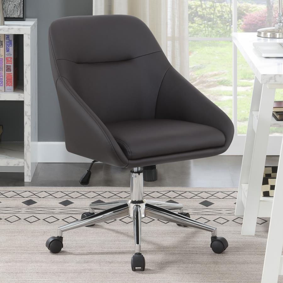 Upholstered Office Chair with Casters_0