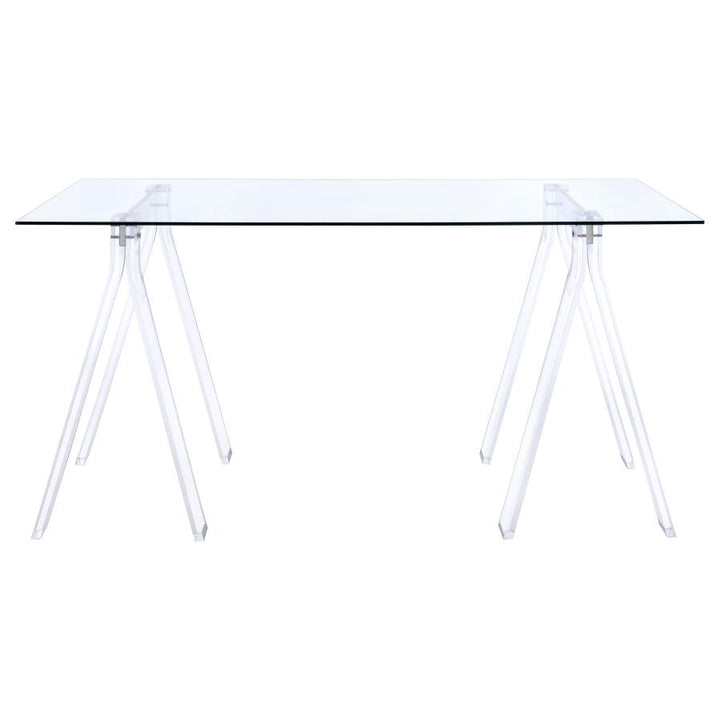 Amaturo Writing Desk with Glass Top Clear_2