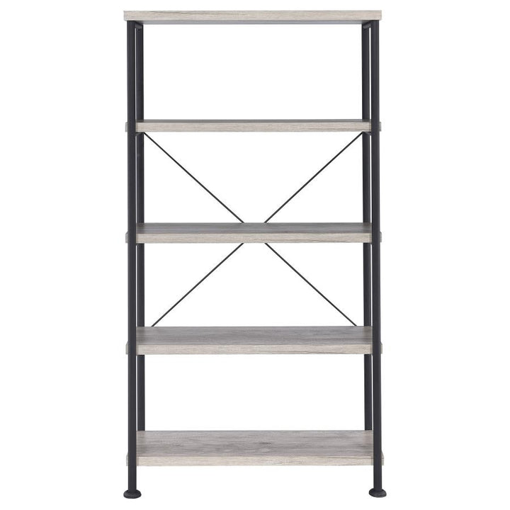 Analiese 4-shelf Bookcase Grey Driftwood_2